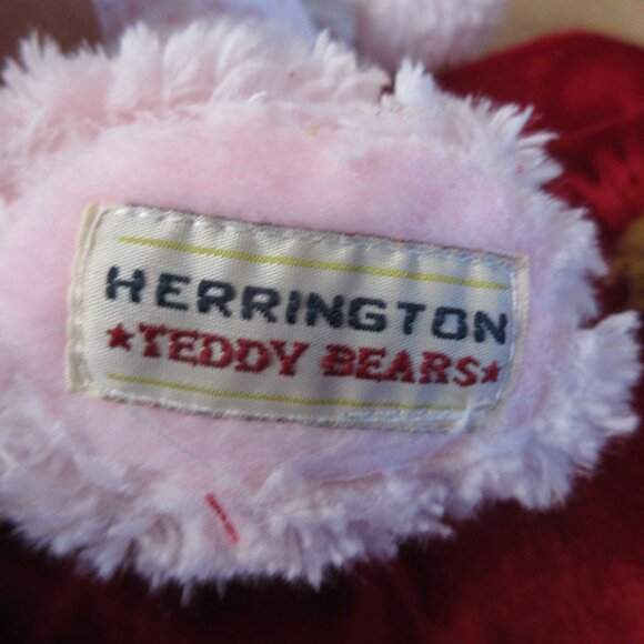 Cheesecake Factory Christmas Plush Herrington Pink Teddy Bear in Red Bag - Picture 7 of 10